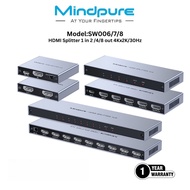MINDPURE HDMI Splitter 1 in 2 / 1 in 4 /1 in 8 4Kx2K/30Hz