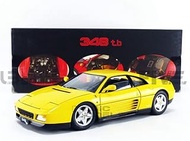 Hot Wheels Wholesale 1989 Ferrari 348 TB Yellow Elite Edition 1/18 Diecast Car Model by Hotwheels