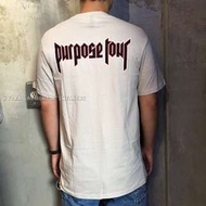 紐約站Justin Bieber x H&amp;M Purpose Tour Staff Tee 米色 小賈斯汀