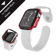 威力家 刀鋒Edge系列 Apple Watch 4 (44mm) 鋁合金雙料保護殼 保護邊框(野性紅) 防摔