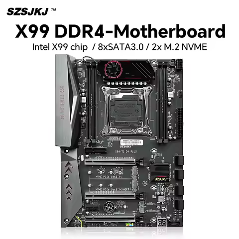 SZSJKJ X99 D4 Game Motherboard Four-Channel NVME M.2 Support Intel Xeon E-Series CUP Processor Compa