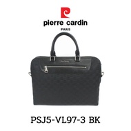 Pierre cardin (ปีแอร์การ์แดง) กระเป๋าถือหนังแท้ กระเป๋าหนังทรงแมสเซนเจอร์ กระเป๋าเอกสาร มีช่องใส่ของ