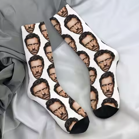 Dr. Gregory House Socks Autumn American Television Stockings Funny Men Quality Socks Graphic Running
