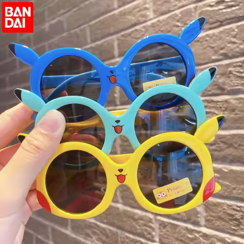 BANDAI Anime Pokemon Sunglasses Cartoon Pikachu Glasses Children Glasses Cute Decoration Toys for Ki