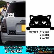 STIKER KUCING GEMUK / CAT STICKER / KUCING COMEL / STIKER KERETA