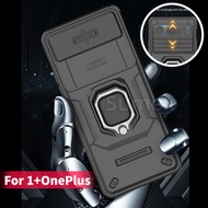 For 1+ OnePlus Nord 4 CPH2663 5G 2024 Slide Camera Phone Case Shockproof Hard Stand Ring Casing hp O