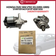 HONDA CIVIC SR4 VTEC EG (1991-1995) STARTER MOTOR 9T MSB OEM 3 MONTH WARRANTY