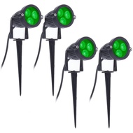 (KYSB) 4Pcs LED Garden Lights 3W 220V Outdoor Spotlight with Spike IP65 Waterproof Garden Landscape 