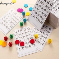 SHENGDA Bingo Chess Toy, Paper Unique Numbers Bingo Game Cards, Bingo Game Accessories Educational R