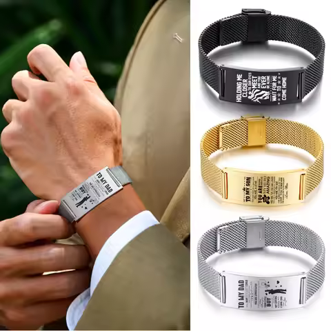 Men Bracelet Timeless Nature Of Mesh Watch Bands Bracelet Stainless Steel Classic Wristband Adjustab