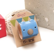 淡藍色 大隻的Tinny 真皮革手工 USB-C 2公尺 集線器