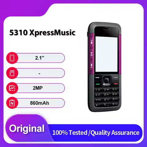 Original Unlocked 5310 XpressMusic GSM 850/900/1800 2G Bluetooth Mobile Phone Russian Arabic Keyboar
