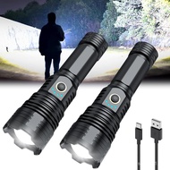 Alifa Rechargeable Flashlights 990,000 High Lumens - 2 Pack, Super Bright 15 Hours Long Life LED Fla