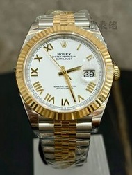【2026全新】ROLEX 勞力士 恒動日誌型 Datejust DJ41 126333-0026 126333 WHITE ROMAN JUB 18kt黃金鋼 羅馬字 白色面