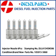 6Pcs Diesel Fuel Injector Nozzle Tip 105015-5860 NP-DLLA154SN586 DLLA154SN586 for ISUZU 4BD1T 6BG1 6