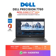 Dell Precision 7760 Engineering Workstation  i7 11th Gen 64GB RAM 1TB SSD 8GB NVIDIA RTX A4000 2 Yea