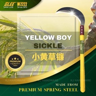 "SAM LEE/ELEE"  M2222  Yellow Boy Sickle with plastic handle Sabit Rumput Pemegang Kuning