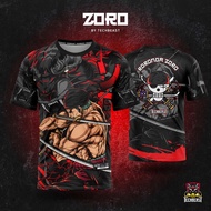 Áo thun One Piece Zoro Vua Địa Ngục in chuyển nhiệt toàn bộ Techbeast sport jersey
