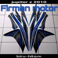 Striping sticker list body jupiter z new 2010 hitam-biru