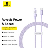 Baseus Gem Series USB Cable PD 20W USB C To Lightning Cable Fast Charging for iPhone 14 13 12 Pro Max for All Lightning Devices
