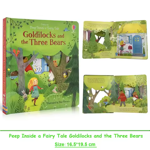 Usborne Peep Inside Fairy Tale Goldilocks and Three Bears Educational Picture Book Parent-Child Inte