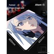 Table Mat Glass Mat Cyberpunk Photovoltaic Glass Mouse Mat Tempered Upgrade Smooth FPS Gaming Game D