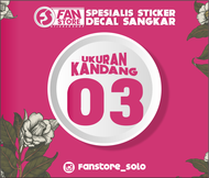 Stiker Decal SANGKAR KOTAK EBOD JAYA Desain Wayang / Decal Kandang Burung Kacer Kenari No 123