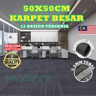 50X50CM Floor Carpet Non Slip Tiles Non-Slip Carpet Office Square Mat Bedroom Living Room Reduce Noi