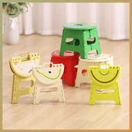 Foldable chair Children's Small round Stool Foldable Household Portable Dwarf Cartoon Fruit Chair Outdoor Creative Plastic Portable Bench