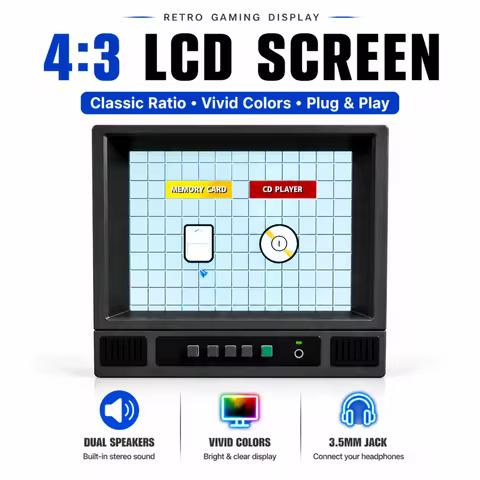 10.4-Inch Retro Game Console Monitor for PS Family Exclusive Use Compatible with PS1/PSONE/PS2/PS3