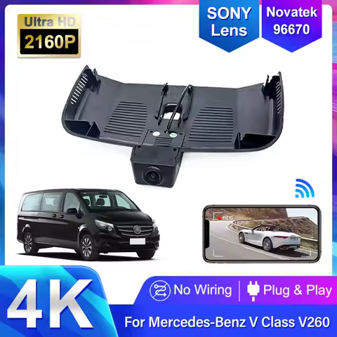 4K Wifi Dash Cam Car DVR Rear Camera for Mercedes Benz V Class w447 v200d v220d v250 v250d v300d EQV
