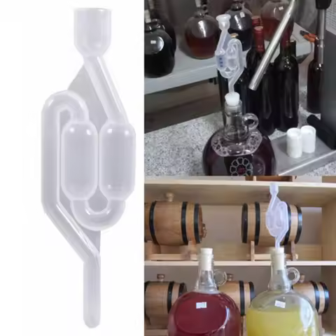 【Wine Fermentation Airlock Valve Plastic One-Way Exhaust Seal Beer Brewing Tool】