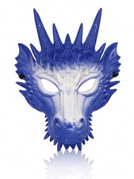 3D龍頭面具萬聖節派對角色扮演成人男士，嚇人的動物半面罩