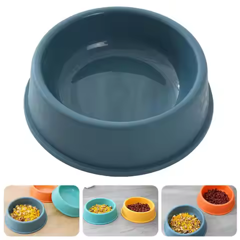 Solid Candy Color Pet Bowl Lightweight Plastic Single Bowl Feeding Dog Pet Gift Bowl Bowl Pet N0y5