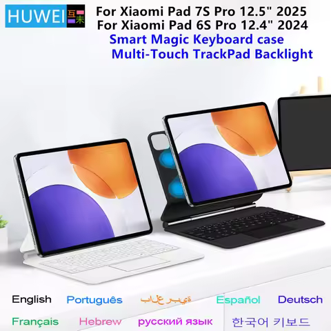 Magic Keyboard For Xiaomi Pad 7S Pro 12.5 inch 2025 Mi Pad 7s 6s Pro 12.4 12.5 Tablet Smart Case Cov