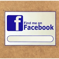 (FREE CAR NUMBER) Facebook windscreen sticker