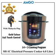 AMGO SH-1C Electric Pressure Cooker 6L [14 + 3 Cooking Programs]