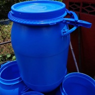 Tong Drum Biru 50 liter ( Used ) .