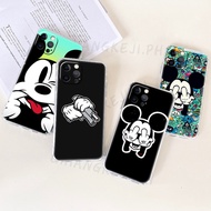 Soft black phone case for Huawei Y5P Y6 Y6P Y7 Y7A Mickey gesture