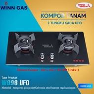 KOMPOR GAS TANAM KACA 2 TUNGKU WINN GAS W898 UFO