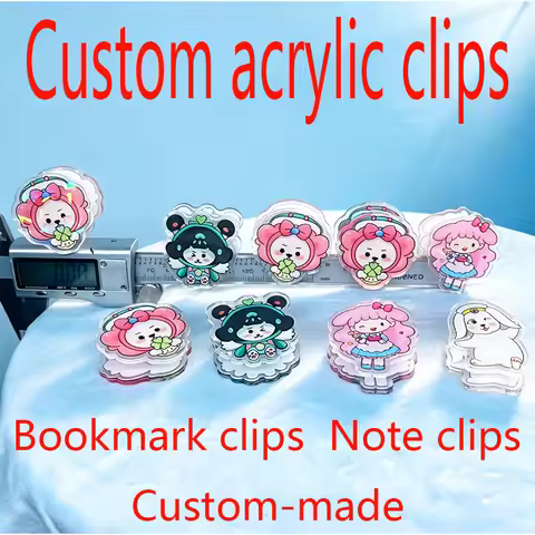 Custom Acrylic Clips, Custom Bookmark Clips, Custom Notepaper Clips, Custom Decorative Clips, Custom