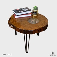CET327. Chengal Emas Solid Wood Coffee Table / Sofa Table (Iron Man's Heart, Arc Reactor)