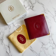 Cartier Vintage Wallet 中古 波爾多酒紅 短銀包