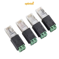 OPTIM RJ45 Terminal Adapter,  Adapter RJ45 Male Connector RJ45 to RS485 Converter, Splitter 2PIN Ter