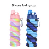 READY STOCK  Botol Air Stretchable Silicone Bottle Water Mountain Trip Drink Water Bottle Cup Outdoo