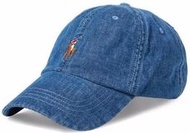 全新美國名牌 Polo Ralph Lauren 藍色丹寧棉質棒球帽，單一尺寸，只有一件，下標就賣！本商品免運費！