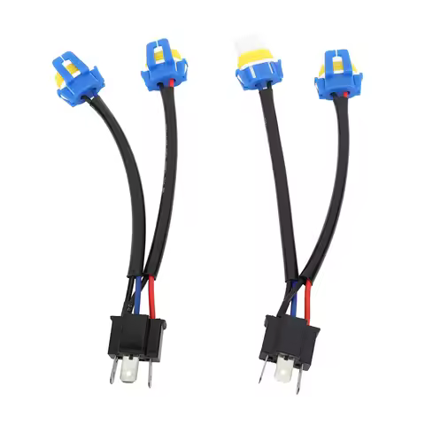 2pcs Headlight Bulb Conversion Wire 9003 H4 TO 9005 9006 Two Harness Headlight Bulb Conversion Socke