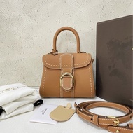 Delvaux mini brilliant 焦糖白線
