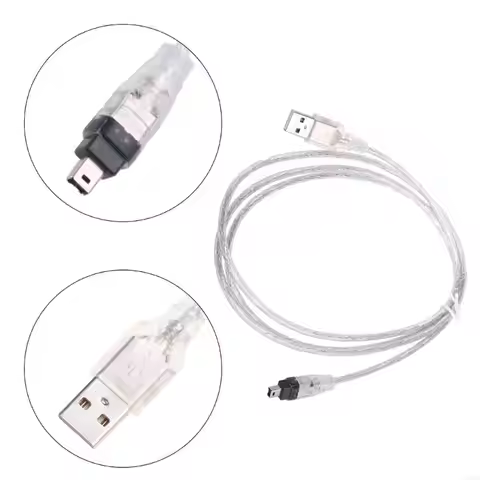 69HA 1.4m USB to Firewire IEEE 1394 4P Male Adapter Cable Wire, iLink Converter Adaptor Cord Line 4-