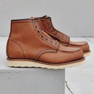 Moc toe tan leather work boots 原色 植鞣皮革 方頭 短靴 工作靴 工裝靴 休閒皮鞋 靴子 皮靴 機車靴 固特異 白底 shoes goodyear welt 6 inch boot  六寸靴 875 8875 1907 紅翼 木村拓哉